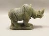 Rhinoceros Figurine Labradorite Hand Carved Stone Animal #O13