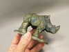 Rhinoceros Figurine Labradorite Hand Carved Stone Animal #O115