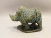 Rhinoceros Figurine Labradorite Hand Carved Stone Animal #O115