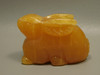 Rabbit Figurine Orange Calcite 3 inch Animal Gemstone Carving Easter Bunny