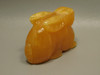 Rabbit Figurine Orange Calcite 3 inch Animal Gemstone Carving Easter Bunny