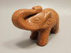 Elephant Figurine Sparkly Goldstone 3 inch Animal Carving Glass