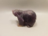 Bear Figurine Gemstone Animal Carving Purple Fluorite Crystal #O41