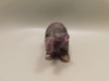 Bear Figurine Gemstone Animal Carving Purple Fluorite Crystal #O41