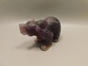 Bear Figurine Gemstone Animal Carving Purple Fluorite Crystal #O41