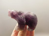 Bear Figurine Gemstone Animal Carving Purple Fluorite Crystal #O41