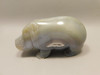 Hippopotamus Figurine Agate 4 inch Gemstone Animal Carving #O510