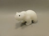 Polar Bear Figurine Gemstone Animal Carving White Marble #O1