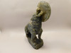 Howling Wolf Moon Figurine Labradorite 5.8 inch Coyote Carving #O445
