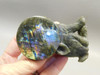 Rabbit Figurine Labradorite 3.3 inch Gemstone Animal Carving #O254