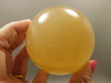 Honey Calcite Stone 2.78 inch Sphere Rock 71 mm Yellow Ball #O20