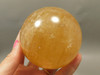Honey Calcite Stone 3.25 inch Sphere Rock 82 mm Crystal Ball #O23