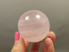 Star Rose Quartz Sphere 1.9 inch Pink Gemstone 48 mm Ball #O6