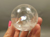 Clear Quartz Crystal Ball 2.2 inch Polished Stone Sphere Brazil #Ob8