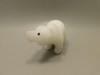 Polar Bear Figurine Gemstone Animal Carving White Marble #O3