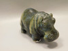 Hippopotamus Figurine Labradorite Hand Carved 3.5 inch Stone Animal #O57
