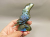 Toucan Bird Figurine Labradorite Rock Animal Carving Stone #O5