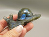 Snail Figurine Labradorite Carved Slug Gemstone Fetish #O291
