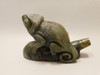 Chameleon Lizard Figurine Labradorite  Stone Animal Carving #O216