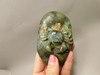 Crab Figurine Labradorite Stone Animal 4 inch Carving #O331