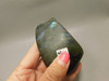 Crab Figurine Labradorite Stone Animal 3.2 inch Carving #O332