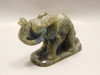 Elephant Carving Figurine Labradorite Carved Stone Animal #O446