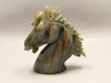 Horse Head Figurine Labradorite Stone Animal 3.75 inch Carving #O539
