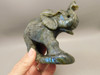 Elephant Figurine Labradorite 4 inch Carved Stone Animal #O152