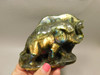 Elephant Figurine Labradorite 3 inch Carved Stone Animal #O17