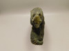 Wolf Figurine Labradorite Stone Animal 7 inch Coyote Carving #O493