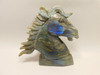 Horse Head Figurine Labradorite Stone Animal 4 inch Carving #O93