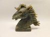 Horse Head Figurine Labradorite Stone Animal 4 inch Carving #O93