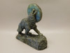 Howling Wolf Moon Figurine Labradorite 4.3 inch Coyote Carving #O308