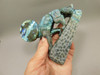 Howling Wolf Moon Figurine Labradorite 4.3 inch Coyote Carving #O308