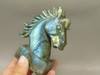 Horse Head Figurine Labradorite Stone Animal 3.9 inch Carving #O220