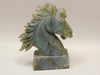 Horse Head Figurine Labradorite Stone Animal 3.9 inch Carving #O220