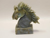 Horse Head Figurine Labradorite Stone Animal 3.9 inch Carving #O220