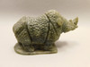 Rhinoceros Figurine Labradorite 3.75 inch Hand Carved Stone Animal #O101