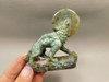 Howling Wolf Moon Figurine Labradorite 3.25 inch Coyote Carving #O01