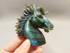 Horse Head Figurine Labradorite Stone Animal 3 inch Carving #O222