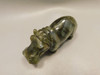 Hippopotamus Figurine Labradorite Hand Carved 3.9 inch Stone Animal #O99