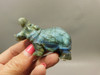 Hippopotamus Figurine Labradorite Carved 2.6 inch Stone Animal #O295