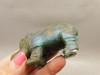Hippopotamus Figurine Labradorite Carved 3 inch Stone Animal #O2
