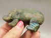 Hippopotamus Figurine Labradorite Carved 3 inch Stone Animal #O1