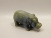 Hippopotamus Figurine Labradorite Carved 3 inch Stone Animal #O1
