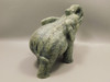 Elephant Figurine Sesame Jasper 6 inch Stone Animal Carving #O199