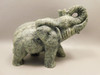Elephant Figurine Sesame Jasper 6 inch Stone Animal Carving #O199