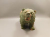 Bear Figurine Gemstone Animal Carving Green Unakite 5.75 inch #O1
