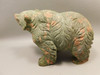 Bear Figurine Gemstone Animal Carving Green Unakite 5.75 inch #O1