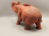 Elephant Figurine Red Jasper 6 inch Stone Animal Carving #O20